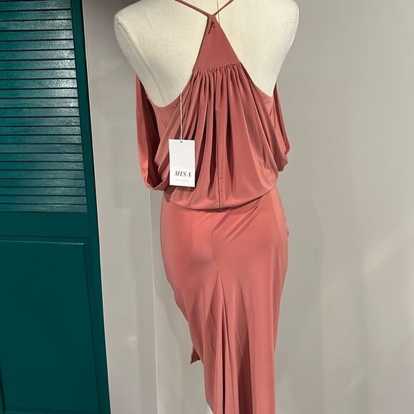 MISA NWT Domino Draped Dress - small - Picture 5 of 6